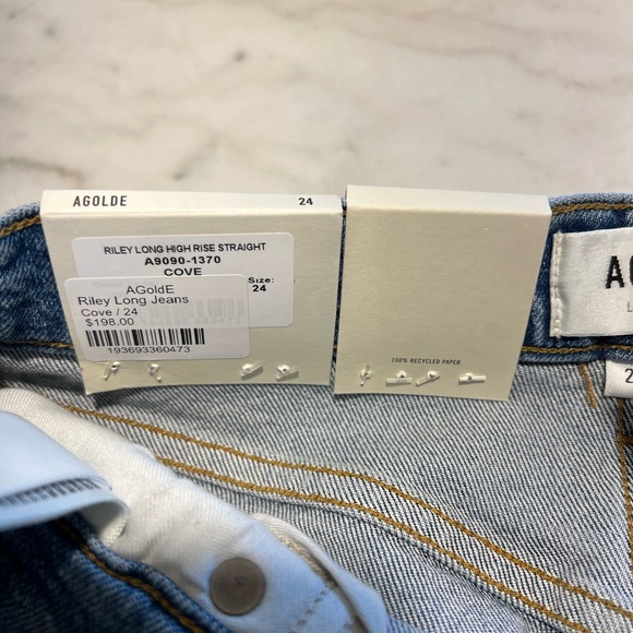 AGOLDE Riley Long Straight denim NEW WITH TAGS 24 - Picture 6 of 11
